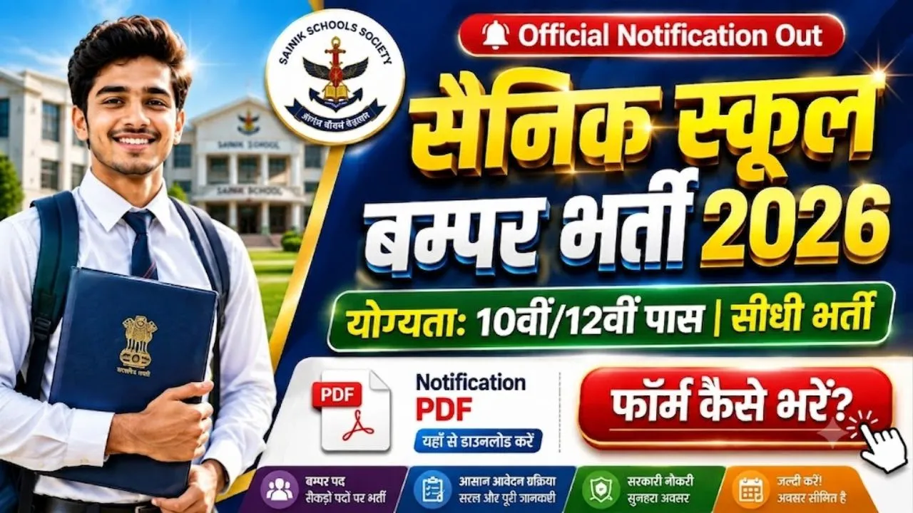 Sainik School Ambikapur Recruitment 2026