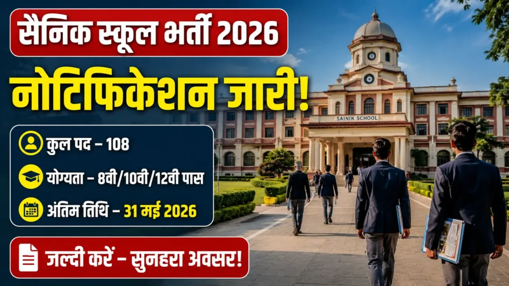 Sainik School Ambikapur Recruitment 2026