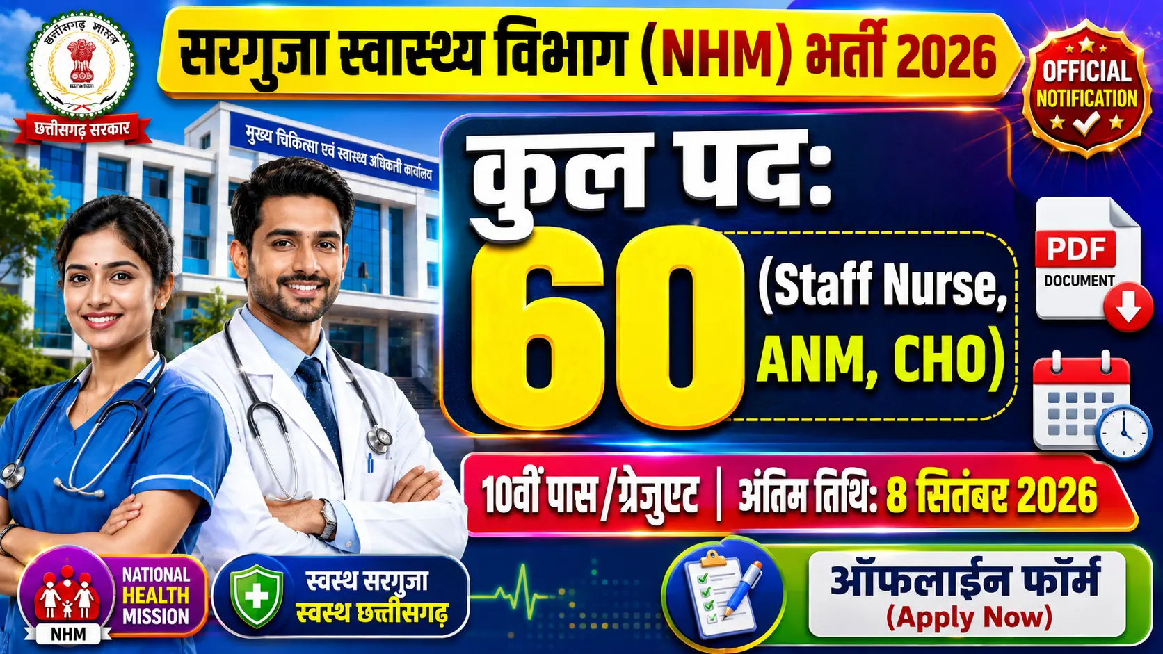 Surguja CMHO NHM Recruitment 2026