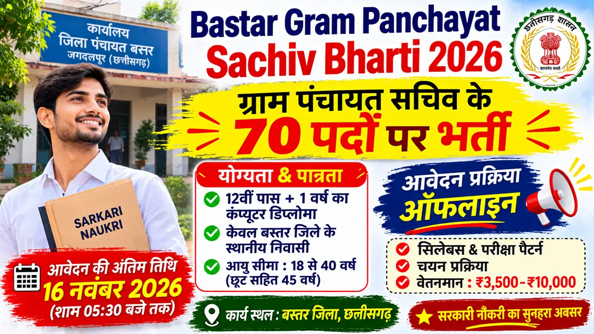 Bastar Gram Panchayat Sachiv Bharti 2026